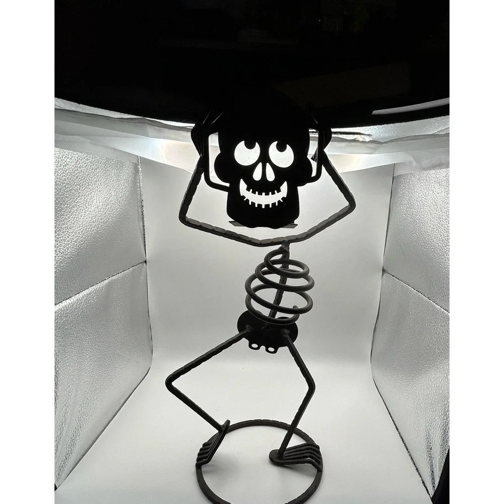 PartyLite Mr Bones Skeleton 15" Halloween Votive Candle Holder - Picture 3 of 9